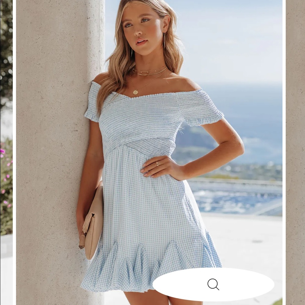 Vici Dolls light blue gingham dress